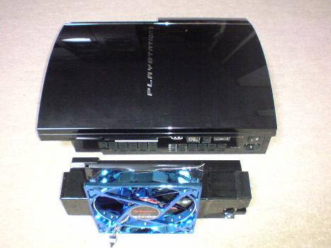 初期型PS3の1号機（60GB）の廃熱ファン装着③.JPG